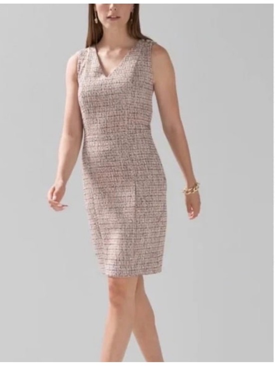 White House Black Market Dresses & Skirts - WHBM Tweed Multi Color Sheath Dress Women’s Size 6 NWT